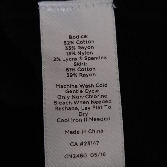 TALBOTS Sweater Textured Fine Knit V-Neck Dress Black Sz M P - Picture 15 of 15